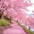 Kawazu-zakura Flowering Tree(4.5~5 Feet) close-up foliage