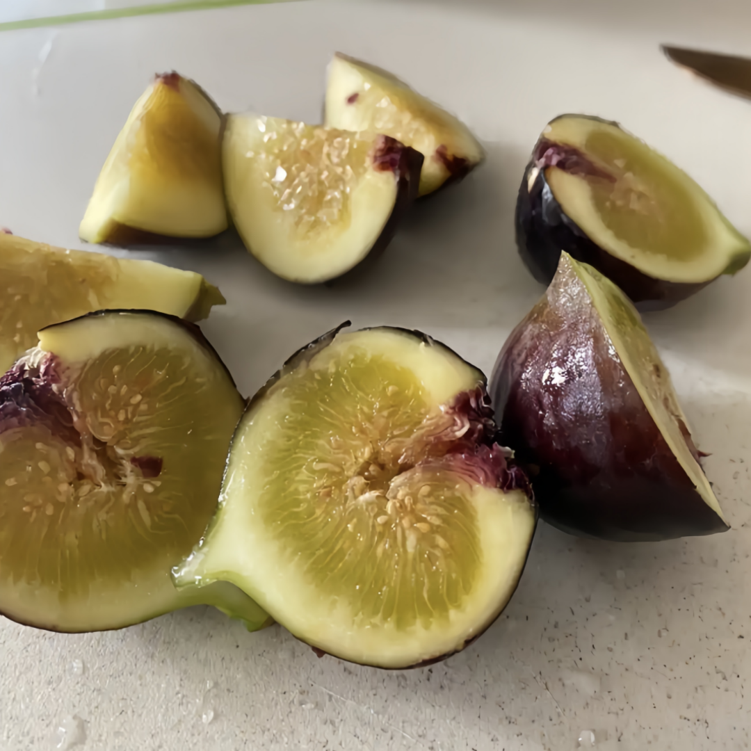 Sweet Brown Turkey figs on the tree, golden-brown skin with honey-like flavor.