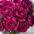 A fresh bouquet featuring The Dark Lady Rose, emphasizing its exquisite form and fragrance